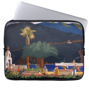 Travel Poster - Santa Catalina Island, California Laptop Sleeve