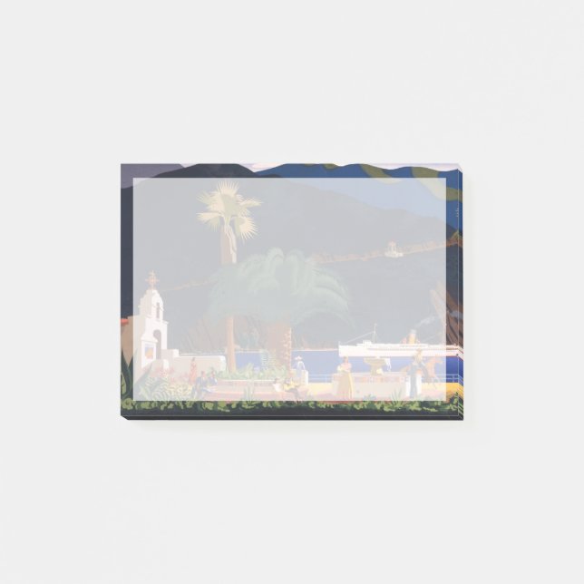 Travel Poster - Santa Catalina Island, California Post-it Notes (Front)