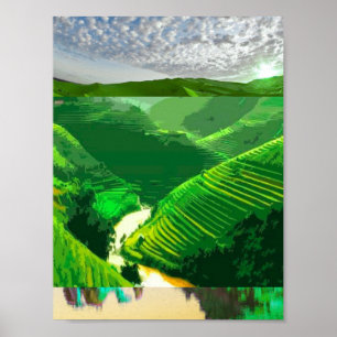 Travel Poster - Vietnam Wall Art Print, Illustrati