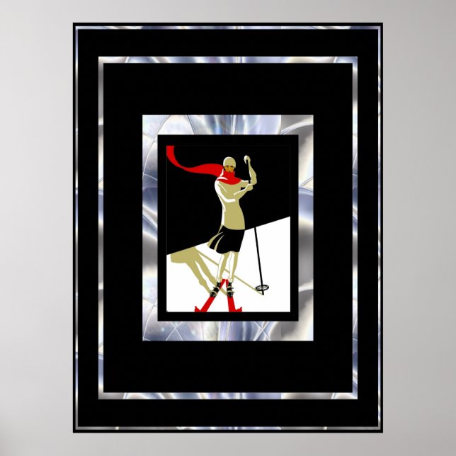 Travel Poster Vintage Saint Croix Skiing 3 (Front)