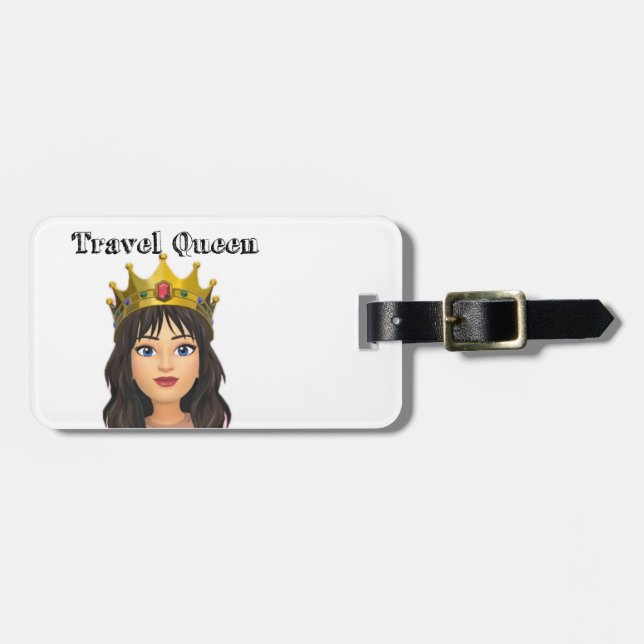 Travel Queen luggage tag (Front Horizontal)