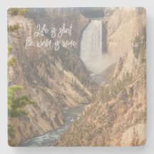Travel Quote Home Decor with Waterfall Photo 