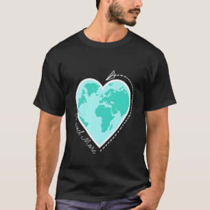 Travel Quote Travel More World Map Adventure Vacat T-Shirt