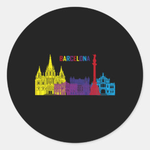 Travel Rcelona Spain Europe Spanish Family Vacatio Classic Round Sticker