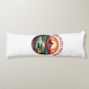 Travel Real Story Tee — No Fake Journeys Badge Body Cushion