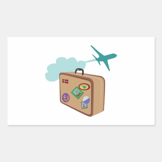 Travel Rectangular Sticker (Front)