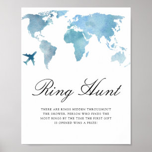 Travel - ring hunt bridal shower game poster