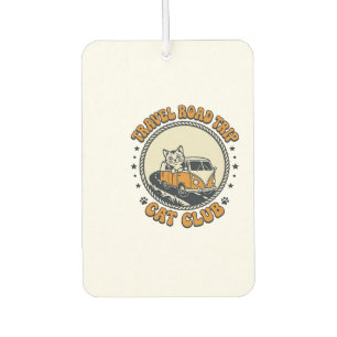 Travel Road Trip Cat Pet Lover Shirt Art - Travel Car Air Freshener