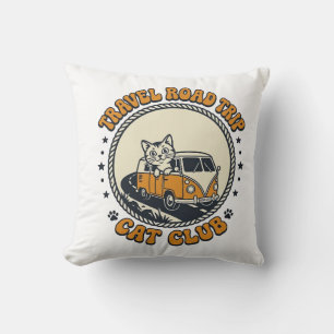 Travel Road Trip Cat Pet Lover Shirt Art - Travel Cushion