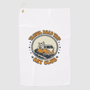 Travel Road Trip Cat Pet Lover Shirt Art - Travel Golf Towel