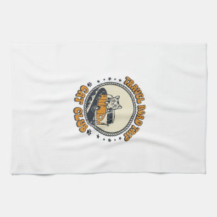 Travel Road Trip Cat Pet Lover Shirt Art - Travel Tea Towel