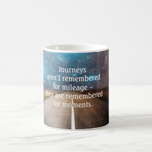 Travel Road Trip Memories Journey Quote Coffee Mug (Center)