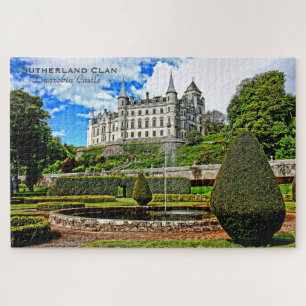 Travel Scotland Dunrobin Castle, Sutherland Clan Jigsaw Puzzle
