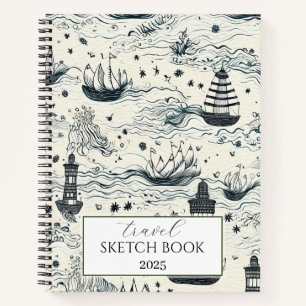 Travel Sketch Book Spiral Notebook