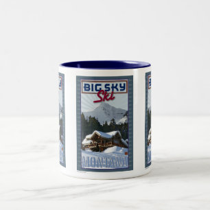 TRAVEL-Ski Big Sky Two-Tone Coffee Mug
