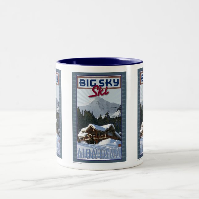 TRAVEL-Ski Big Sky Two-Tone Coffee Mug (Center)