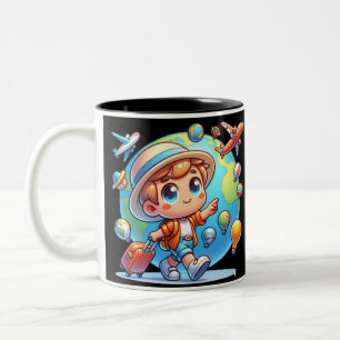 Travel, Smile, Repeat Two-Tone Coffee Mug