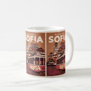 Travel Sofia, bulgaria vintage gifts and souvenirs Coffee Mug