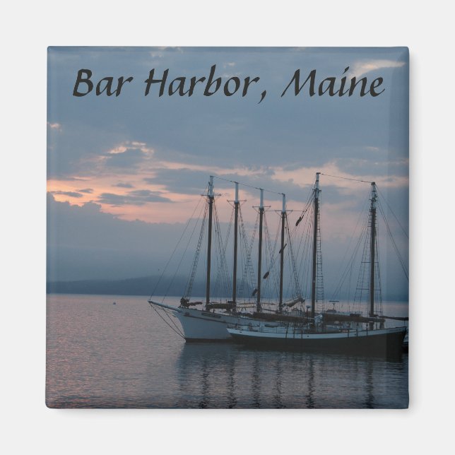 Travel Souvenir Magnet Bar Harbour Maine (Front)