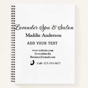 travel spa salon guest information vacation beach notebook