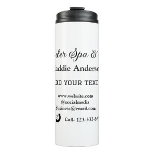 travel spa salon guest information vacation beach thermal tumbler