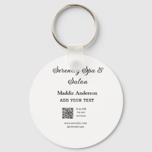 Travel spa salon scan QR for services website beac Key Ring