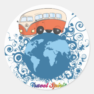 Travel Spirit Classic Round Sticker