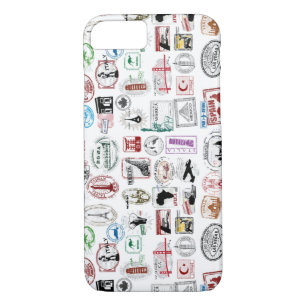 Travel Stamps Pattern Phone Case