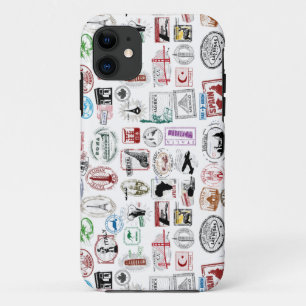 Travel Stamps Pattern Phone Case