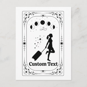 Travel Tarot Celestial Zodiac Whimsical Feminist Postcard