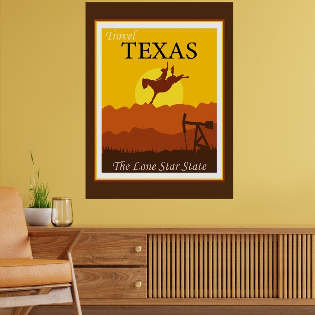 Travel Texas, the Lone Star State Poster (Living Room 2)