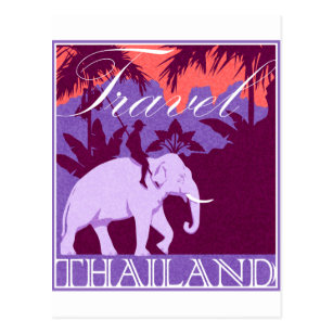Travel Thailand white elephant Postcard