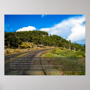 Travel that Road Whitman Quote Poster