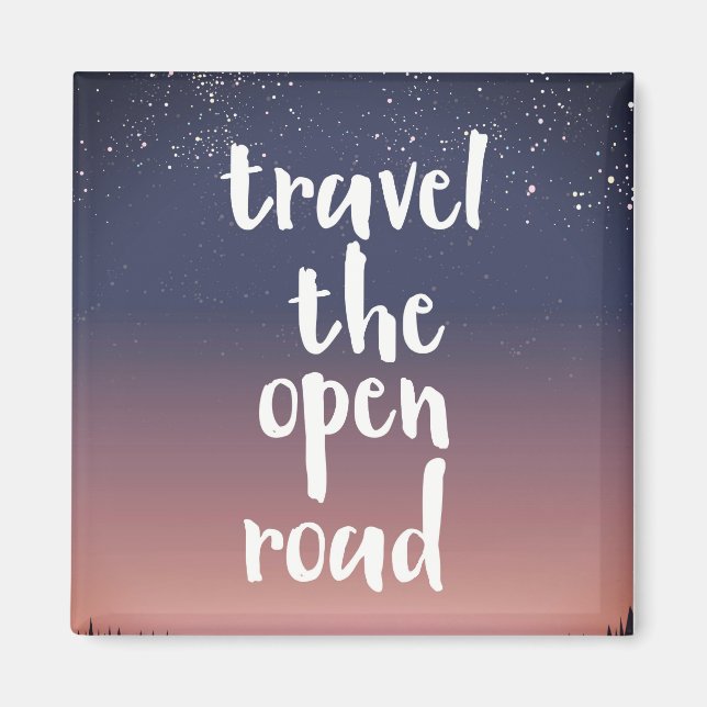Travel the open road magnet (Front)
