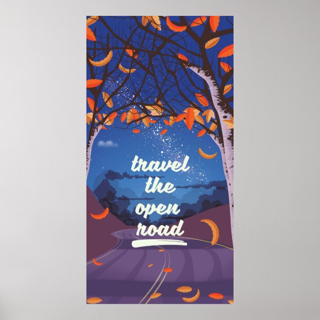 Travel the open road poster (Front)