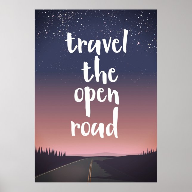 Travel the open road poster (Front)