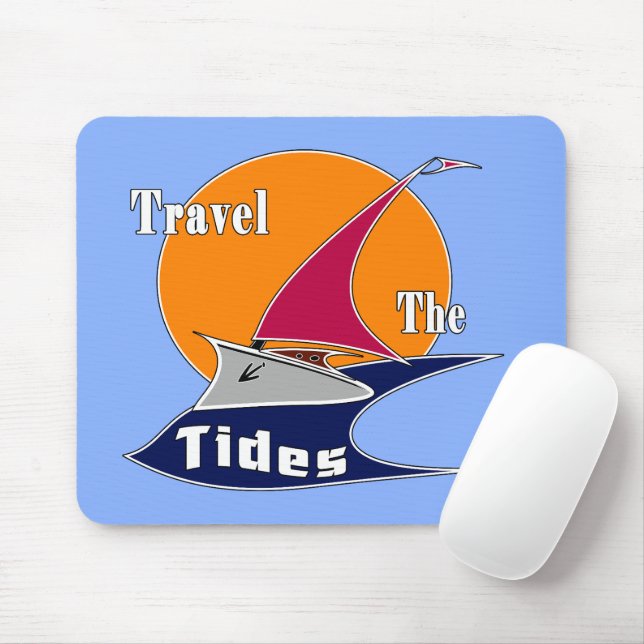 Travel the tides   mouse pad (With Mouse)