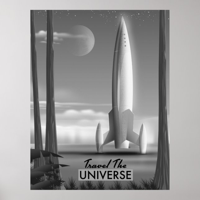 Travel the Universe Mono ( limited edition print) Poster (Front)