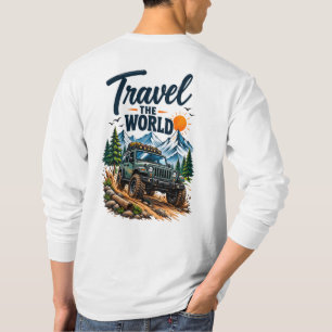 Travel the World Adventure Jeep Mountain Road Trip T-Shirt