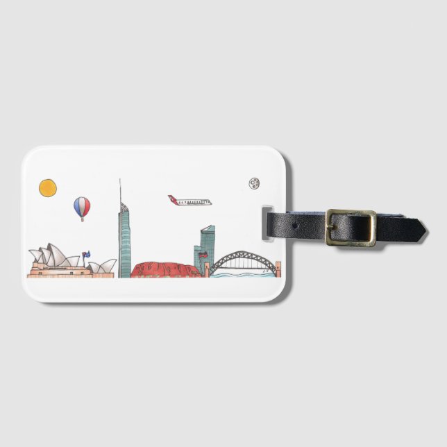 Travel the World - Australia Luggage Tag (Front Horizontal)