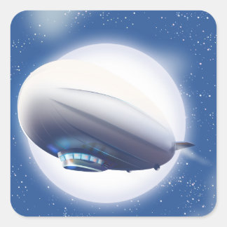 Travel the World by Airship Square Sticker