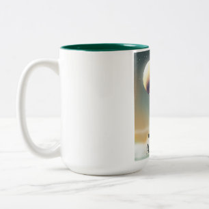Travel the world by Airship Two-Tone Coffee Mug