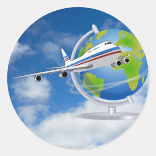 Travel the World Classic Round Sticker