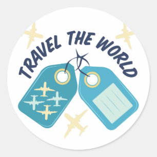 Travel The World Classic Round Sticker