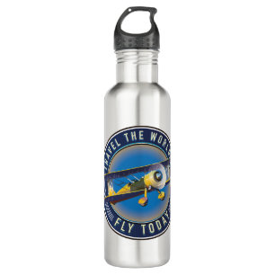 Travel the World Fly Today travel patch 710 Ml Water Bottle