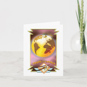 Travel the World Golden Globe Holiday Card