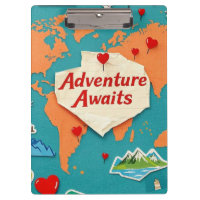 Travel the world map with heart pins