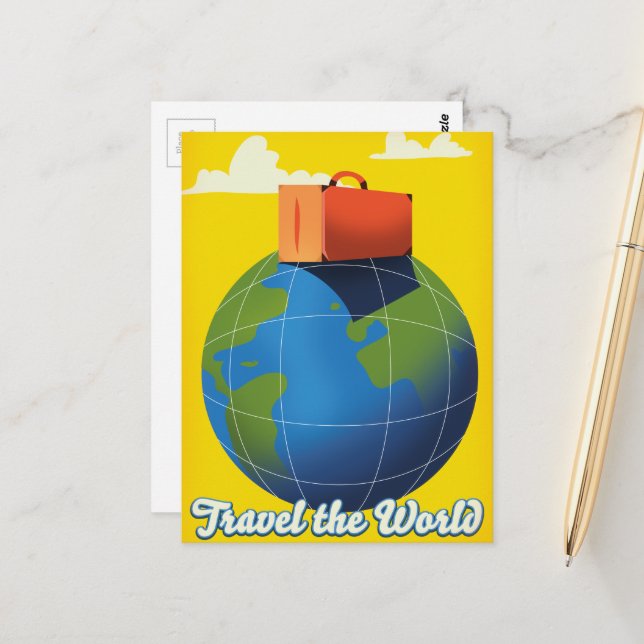 Travel the World Postcard (Front/Back In Situ)