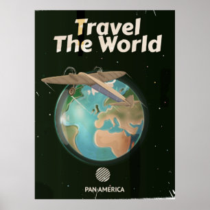 Travel the World Science fiction vintage poster