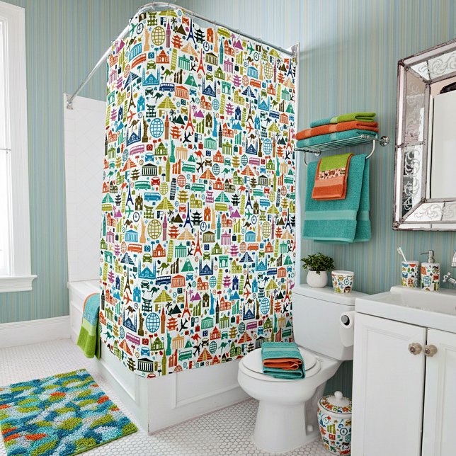 Travel the world shower curtain (Creator Uploaded)